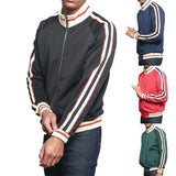 AIDASE  -  New Hot Sale Of The Season Men's Casual Sportswear Stripe Baseball Jacket Autumn Winter Open Cardigan Sweatshirt Loose Fit Comfo aidase-shop