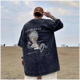 AIDASE  -  Vintage Graphic T Shirts for Man Loose Casual Chic Mens Oversized T Shirt Harajuku Style O-neck Print Men Clothing Tees aidase-shop