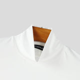 AIDASE  -  Men T Shirt Turtleneck Short Sleeve Hollow Out Backless Male Tee Tops Streetwear Bowknot Fashion Casual Men Clothing aidase-shop