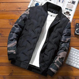 AIDASE  -  Mens Winter Jackets Coats Stand Collar Print Outerwear Men Camo Bomber Jacket Men's Windbreaker Thick Warm Male Slim Parkas Coat aidase-shop