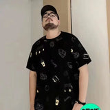 Aidase Men's T-shirt Loose Tops Baggy Oversized Print Male Tees Shirts O Neck Alphabet Cheap Clothes And High Quality Ordinary 5xl Y2k