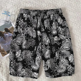 AIDASE  -  Summer New Youth Floral Print Beach Shorts Loose Men's Waist Drawstring Thin Floral Shorts aidase-shop