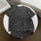 AIDASE  -  Men's Big Size Casual Suit Summer Thin Loose Regular Shoulder Short Sleeve Two Piece Set For 150kg aidase-shop