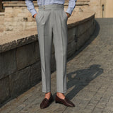Aidase Casual High Waist Straight Striped Pants Men's Versatile Business Formal Trousers Pant For Man Italian Men's Social Trousers aidase-shop