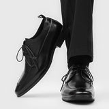 AIDASE  -  Business Formal Leather Shoes for Men Black Color Casual Comfortable Fashionable Wedding Shoes Suit Commuting Derby Shoes aidase-shop