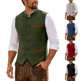 AIDASE  -  Men's Sleeveless Vest With Button Design Stylish And Simple Light Business Casual British. Coat 3xl aidase-shop