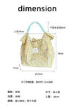 AIDASE  -  Small Floral Shoulder Canvas Bag Spring and Summer Fresh Thin Tote Bag Large Capacity Holiday Beach Bag Luxury Handbag aidase-shop