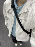 AIDASE  -  Retro American Cleanfit Work Jaet with Multiple kets Stand Collar ex Spring Autumn Trendy Versatile Couple Outerwear aidase-shop
