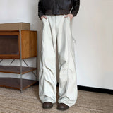 AIDASE  -  American-style Pleated Design Male Jeans Trendy Loose Casual Solid Color Straight-leg Denim Pants Autumn Trend New 21E7655 aidase-shop