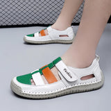 AIDASE  -  Summer Breathable Leather Women's Sandals Fashion Women Slippers Non-Slip Casual Women Roman Shoes Outdoor Beach Flat Sandals aidase-shop