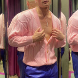 Aidase Mens Y2k Sexy Casual Knitted Jacket Autumn Winter Genderless Fashion Youthful Loose Solid Color Cardigan Thin Sweater Unisex aidase-shop