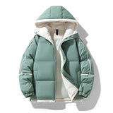 Aidase Puffer Jacket Men Thick Warm Winter Jacket Men Solid Parkas Unisex Hooded Coats Outwear Fashion Casual Couple Clothing Top aidase-shop