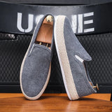 AIDASE  -  Men's Spring New Beijing Cloth Shoes Slip-On Casual Thin Driving Fisherman Shoes round Toe Canvas Non-Leather Leisure Sneakers aidase-shop
