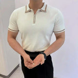 AIDASE  -  Ice Silk Knitted Thin Short Sleeved Men T-shirt Half Sleeved 2025 American Korea Fashion Male Tops Loose aidase-shop