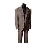 AIDASE  -  Classic 2 Piece Men Suits Coat Pants Groom Gentleman Business Suit Business Wedding Blazer Prom Party Jacket Size Customized aidase-shop