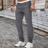 AIDASE  -  Pleated Mens Pants Mens Spring And Small Dress Pants Casual Loose Thin Drape Feeling Simple Small Straight Summer aidase-shop