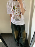 Aidase 90s Retro Skater Men Baggy Jeans Green Wash Adjust-waist Casual Wide Leg Oversize Pants Y2k Trousers Plus Size Clothes
