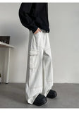 AIDASE  -  Summer New Men Jeans Loose Wide Leg Floor-Length Male Denim Pants Niche Design Style Highlighted Lines Trousers 21E6844 aidase-shop