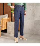 AIDASE  -  High Waist Trousers Pant For Man OfficeTrouser Business Casual Pant British Social Club Outfits Pantalones Hombre Excluding Belt aidase-shop