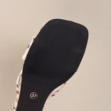 AIDASE  -  Summer Thick Heel Mules Shoes Elegant Butterfly-knot Vacation Dress Sandalias Gladiator Women Polka Dot Slippers aidase-shop