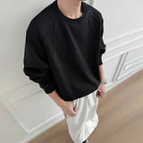 AIDASE  -  Men's Solid Color Deconstructed Long-Sleeved Sweatshirt American Retro Fashion Trend Loose Casual Breathable Niche Men's Tops aidase-shop