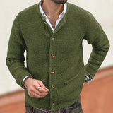 50.26Aidase Casual Long Sleeve Slim Knitting Sweater Mens Cardigans Fall Winter Fashion Button-up Knit Jacket Coat Men Vintage Sweatercoats aidase-shop