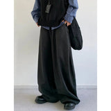 AIDASE  -  Loose Straight Leg Jeans High Waist Wide Leg Casual Trousers Men Women Comfortable Cotton Polyester Blend Spring Autumn aidase-shop