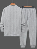 AIDASE  -  Men's Complete Set Sports Suit, Round Neck Jacquard Sweatshirt, Jogger Pants, Two-Piece Set, Men's Casual Wear for Spring and Autumn aidase-shop