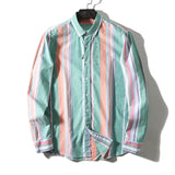 AIDASE  -  Men's Fashion Business Wedding Work Gentleman Cotton Button Point Collar Color Stripe Commuter Long Sleeve Casual Shirt aidase-shop