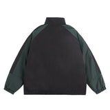 Aidase Men's Contrast Color Parka Japanese Thickened Warm Couple Casual Cotton Jacket Versatile Street Harajuku Stand Collar Loose Coat aidase-shop