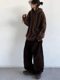 AIDASE  -  Autumn Winter Hoodie College Sle Casual Japanese Lazy Knitted Sweater Jaet Loose Fit Long Sve  Color aidase-shop