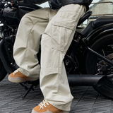 AIDASE  -  Spring Big Pocket Men's Cargo Pants Japanese Y2k Harajuku Loose Straight Wide Leg Trousers Baggy Pants Man Hip Hop Sweatpants aidase-shop