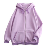 AIDASE  -  Unisex Hooded Sweatshirts Zippered Solid Color Sweatshirts Loose Trendy Couple Hoodie Jackets Comfortable Hoodies for Men aidase-shop