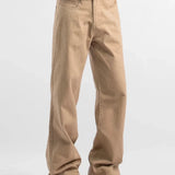 AIDASE  -  New Autumn Winter American Retro Khaki Washed Casual Pants Men's Loose Straight Leg Jeans Trousers Comfortable Straight Cut Deni aidase-shop