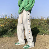 Aidase Men's Sweatpants Hip-hop Straight Goth Trousers Man Sweat Pants Summer Korean Style Elastic Athletic Baggy Flated Casual Vintage aidase-shop