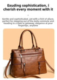 AIDASE  -  Urban Simple Style Large Capacity Soft Leather Handbag Commuter Single Shoulder Crossbody Bag Quality Feel Tote Bag aidase-shop