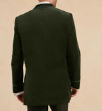 AIDASE  -  Modern Velvet Men Suits 2 Piece Coat Pants Groom Frog Button Suit Business Blazer Pants Wedding Prom Party Jacket Customized aidase-shop