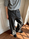 AIDASE  -  Retro American Design Sense Work Pants Men Cleanfit Trendy Brand Patchwork Worn Casual Straight Leg Pants for Couples aidase-shop