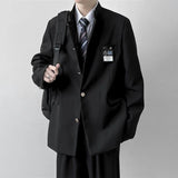 Aidase Mens Japanese College Student Uniform Jacket 2024 New Spring College Style Trend School Uniform Stand Collar Suit Jacket Unisex aidase-shop