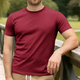 AIDASE  -  Men's Cotton Solid T-shirt Summer Casual Crew Neck Short Sleeve Sport Tee aidase-shop