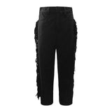 AIDASE  -  Men's Western Fringe Bell Bottom Pants Regular Fit High Waist Jeans Sweatpants Retro Cowboy Trousers Casual aidase-shop