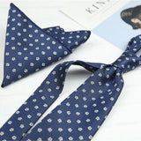 AIDASE  -  2PCS Neck Ties Set New Luxury Polyester Paisley Neckties Polka Dot Floral Tie Brooches Formal Business Shirt Accessories Cravat aidase-shop