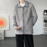 AIDASE  -  Casual collar knitted sweater men Winter Newly designed cardigan sweater Daily casual sweater jacket fashion Korean men's aidase-shop
