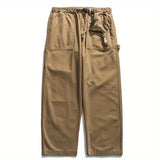 Aidase Japanese Cargo Pants Men Women Vintage Loose Solid Color Trousers American High Street Casual Pants Hip-hop Streetwear Unisex aidase-shop