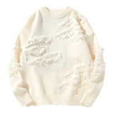 AIDASE  -  Men's Ripped Pullover Loose Trendy Retro Versatile Casual Hem Split Knitted Sweater Sweatshirts Men No Hood aidase-shop