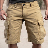 AIDASE  -  Men's Tactical Cargo Shorts Black Multi-Pocket Straight Leg Casual Workwear Shorts aidase-shop