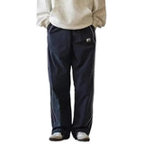 AIDASE  -  Summer Trendy High Street Striped Sport Casual Men's Loose Straight Leg Pants Color Block Shape Versatile Trousers aidase-shop