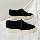 AIDASE  -  Casual Thick Bottomed Men's Shoes British Style Faux Suede round Toe Rubber Outsole High Street Design Sensation X506 aidase-shop
