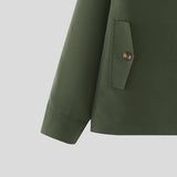 AIDASE  -  Men Jackets Patchwork Lapel Long Sleeve Zipper Casual Male Thin Coats Streetwear Loose Fashion Men Outerwear S-5XL aidase-shop