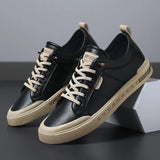 AIDASE  -  Classic Men's Casual Microfiber Leather Sneakers Summer Laced-Up Comfortable Slip-On Trekking Shoes Male Tenis Trainers aidase-shop